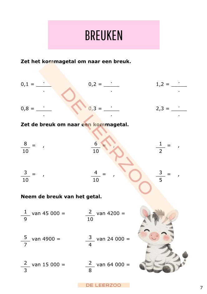 Zomerbundel rekenen: vierde leerjaar/groep 6