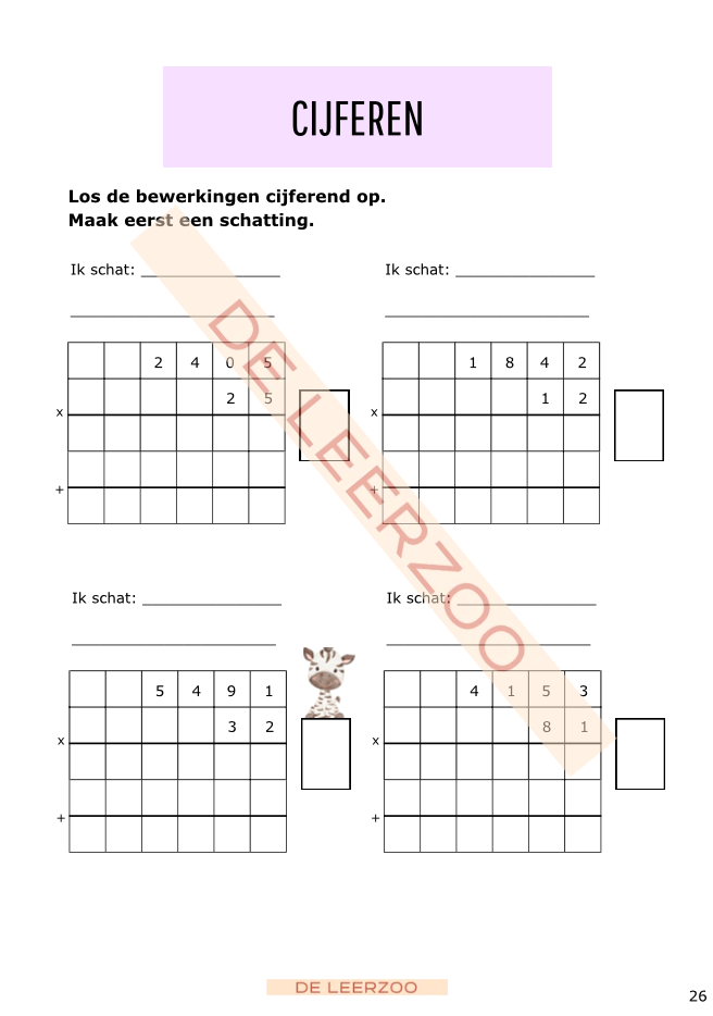 Zomerbundel rekenen: vierde leerjaar/groep 6