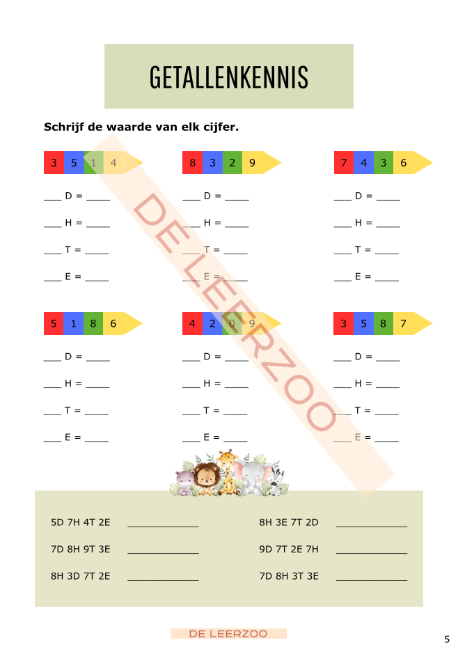 Zomerbundel ijsbergrekenen: vierde leerjaar/groep 6
