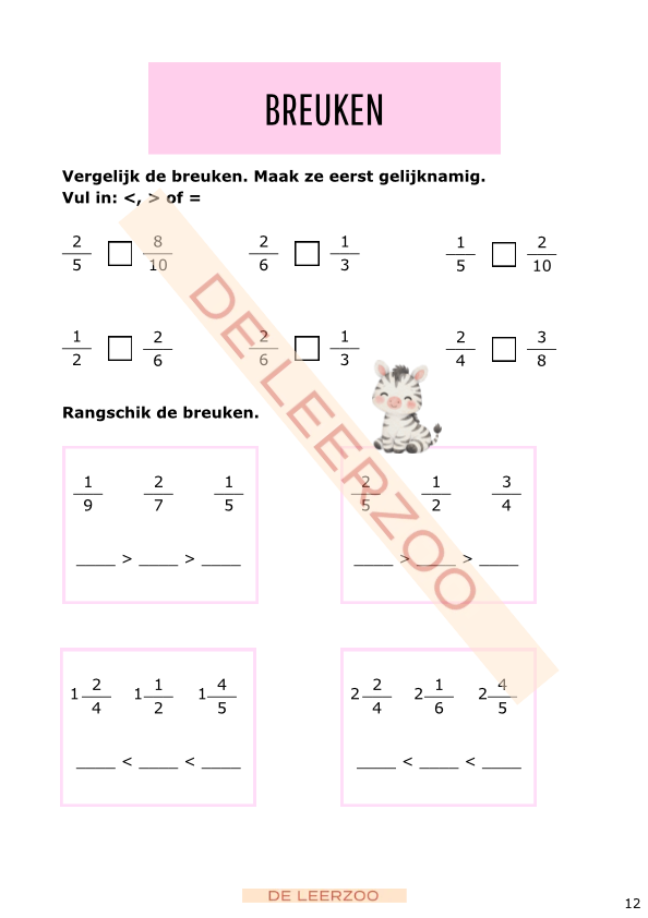 Zomerbundel ijsbergrekenen: vierde leerjaar/groep 6
