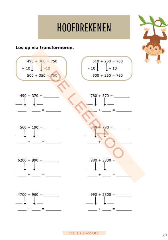 Zomerbundel ijsbergrekenen: vierde leerjaar/groep 6