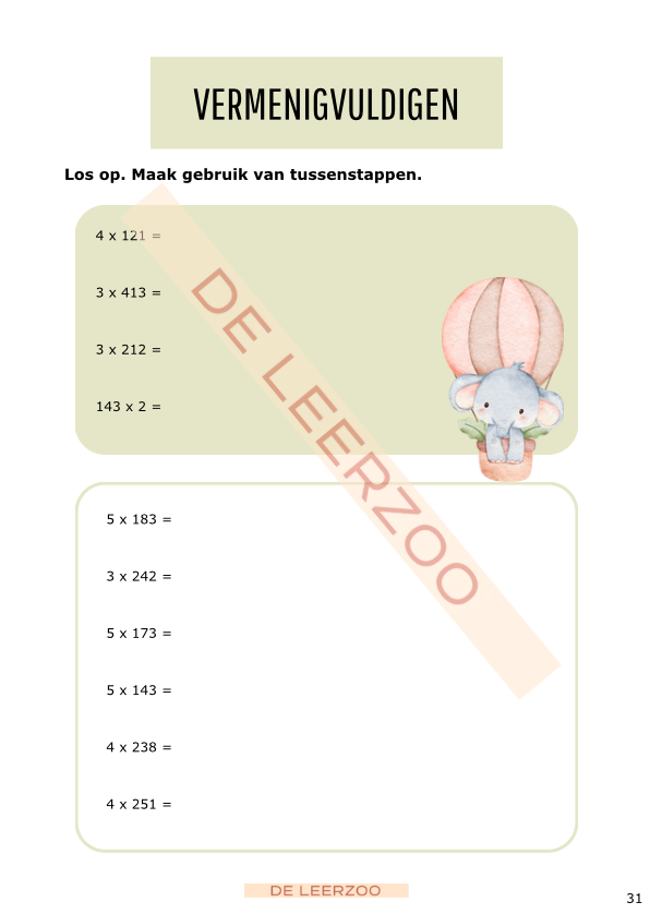 Zomerbundel ijsbergrekenen: vierde leerjaar/groep 6