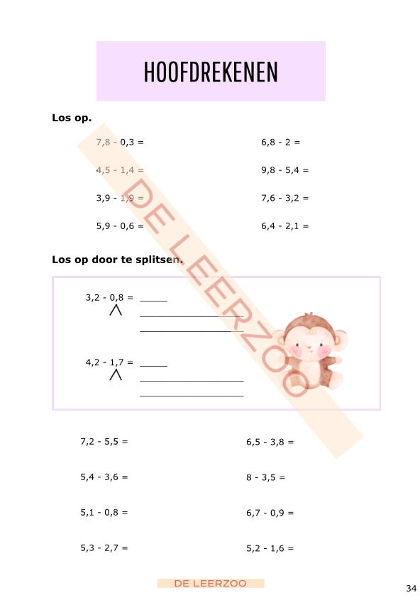 Zomerbundel ijsbergrekenen: vierde leerjaar/groep 6
