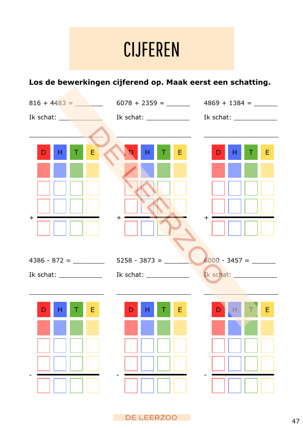 Zomerbundel ijsbergrekenen: vierde leerjaar/groep 6