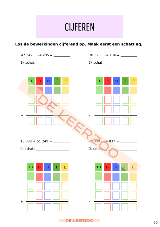 Zomerbundel ijsbergrekenen: vijfde leerjaar/groep 7