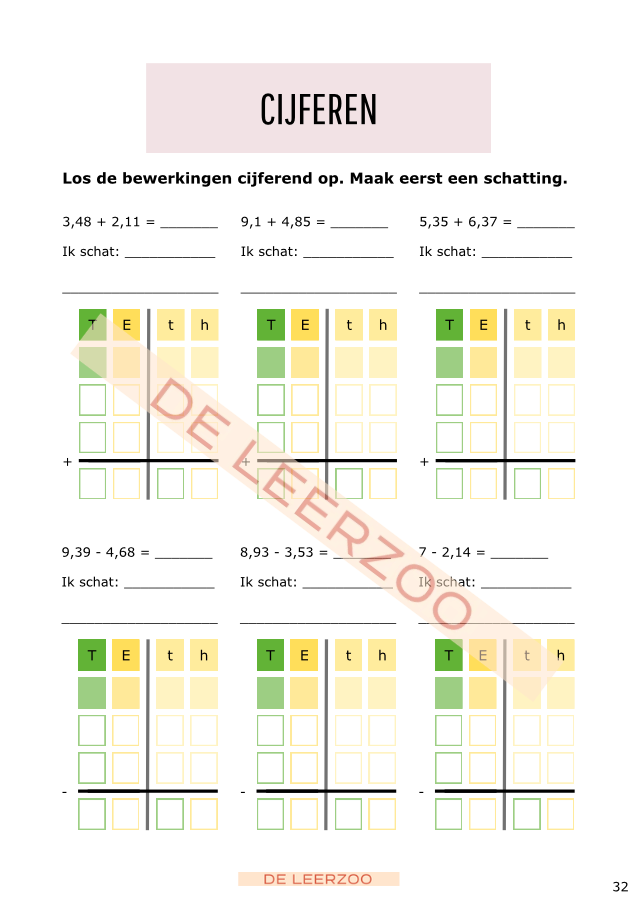 Zomerbundel ijsbergrekenen: vijfde leerjaar/groep 7
