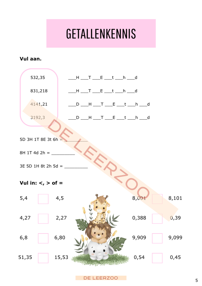 Zomerbundel rekenen: vijfde leerjaar/groep 7