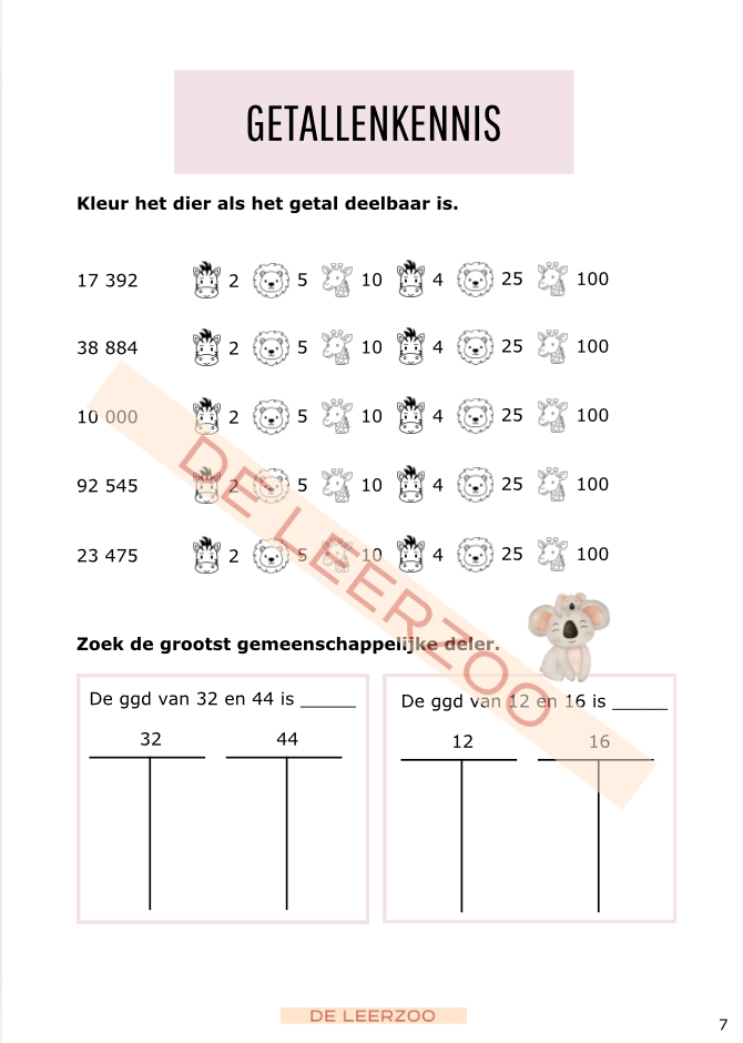 Zomerbundel rekenen: vijfde leerjaar/groep 7