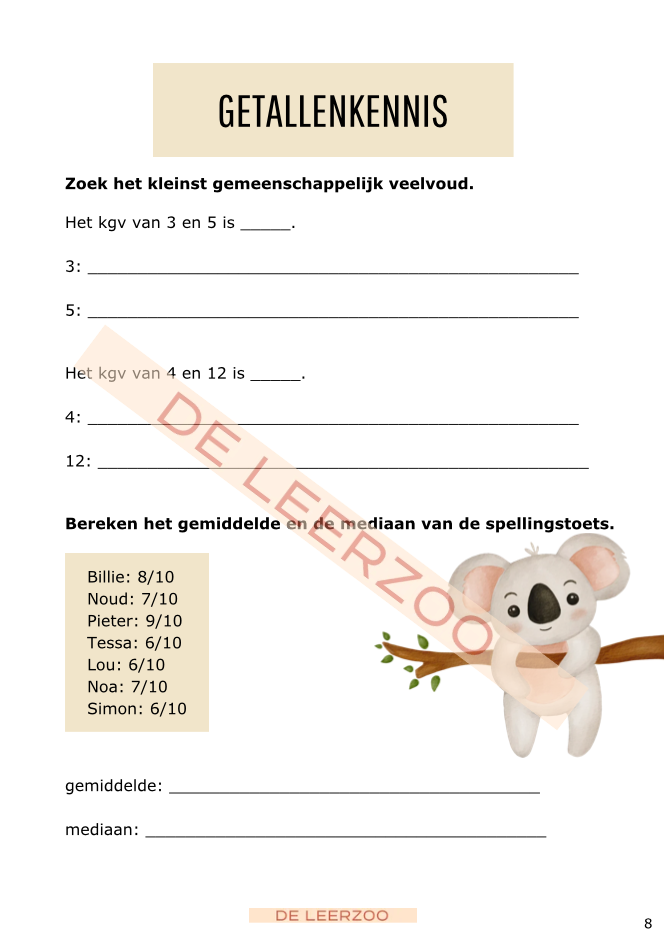 Zomerbundel rekenen: vijfde leerjaar/groep 7