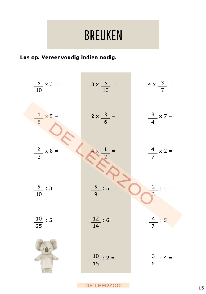 Zomerbundel rekenen: vijfde leerjaar/groep 7